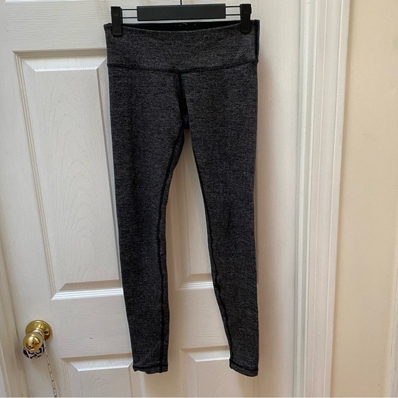 Lululemon Wunder Under herringbone gray full length leggings - Picture 2 of 6